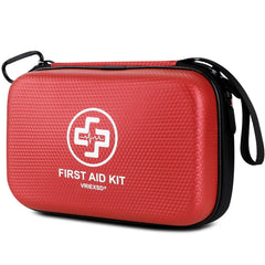 VRIEXSD Premium First Aid Kit front view for home or car readiness.