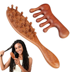 Vromoon loc comb for wooden dreadlocks promotes gentle detangling and scalp comfort.