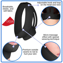 VT Variteks face-slimmer wrap worn during daily use provides gentle jawline support.