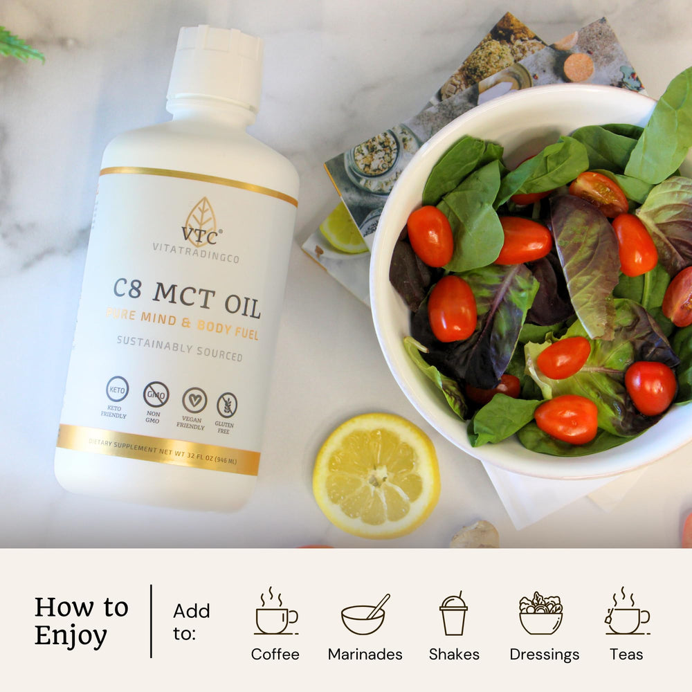 Non-GMO label on VTC MCT oil highlighting purity and trust