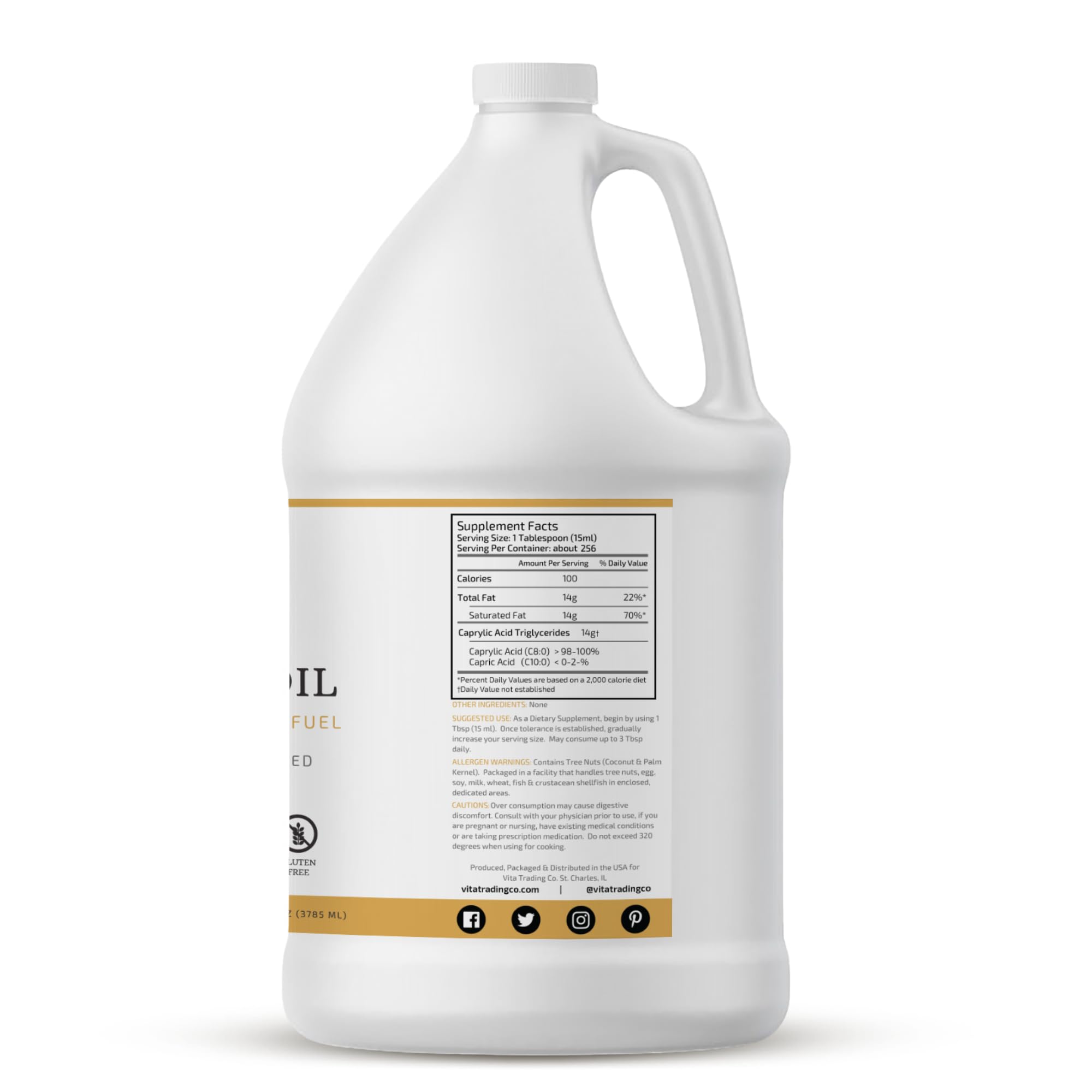 Final packaging and branding of VTC MCT oil for shopping