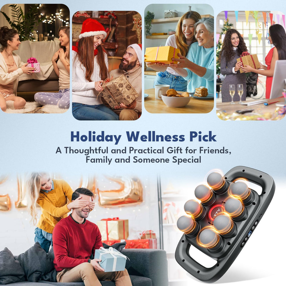 VTT 8-head massage gun gift-ready packaging suitable for gifting.