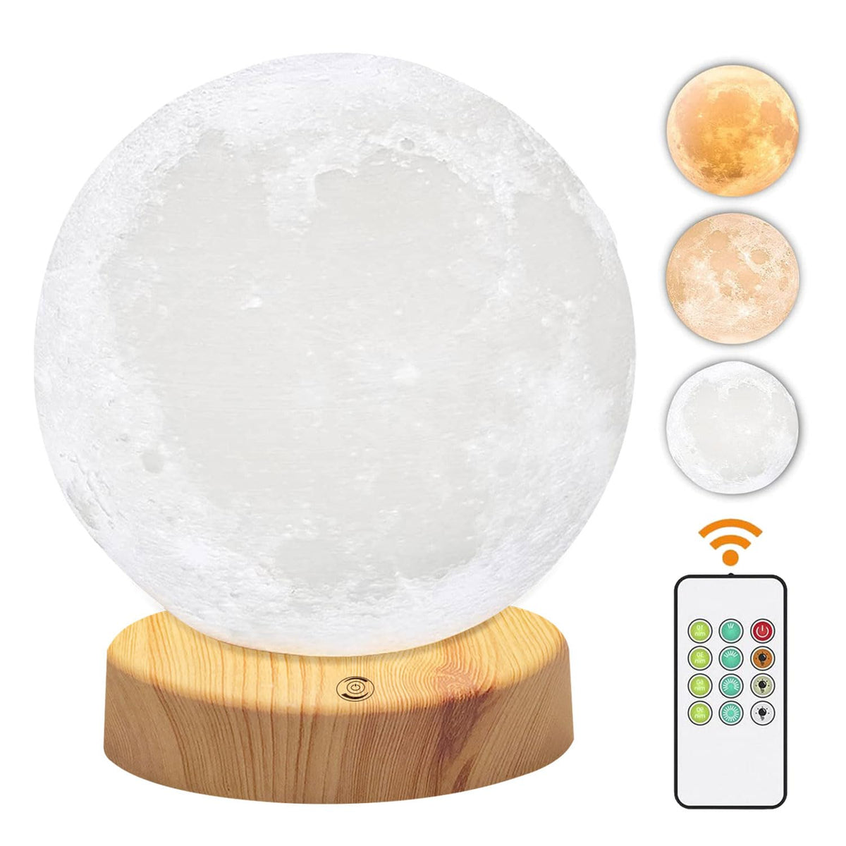 VUSIHOO Happy Moon Lamp on desk provides bright, UV-free light for focused work
