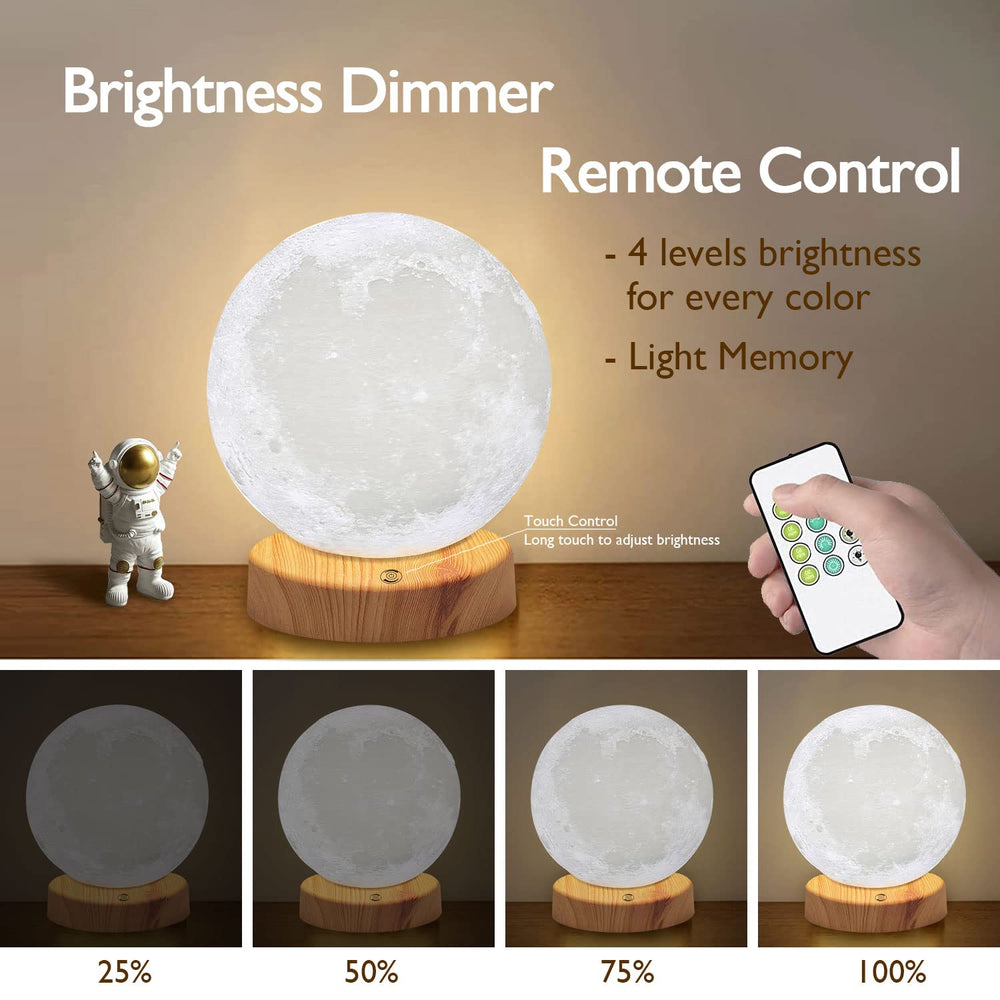VUSIHOO Happy Moon Lamp remote control for easy brightness and timer adjustments