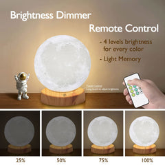 VUSIHOO Happy Moon Lamp remote control for easy brightness and timer adjustments