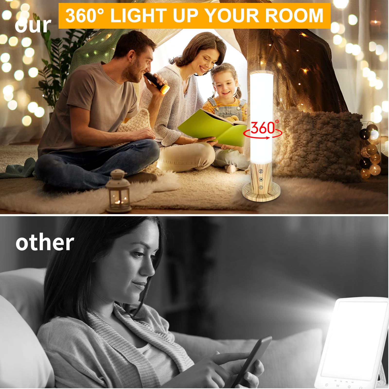 VUSIHOO lamp adjustable brightness lets you tailor intensity.
