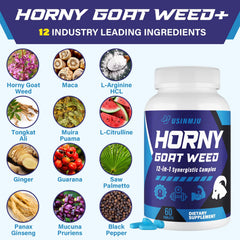 Vusinmju Horny Goat Weed capsules supporting daily energy and stamina