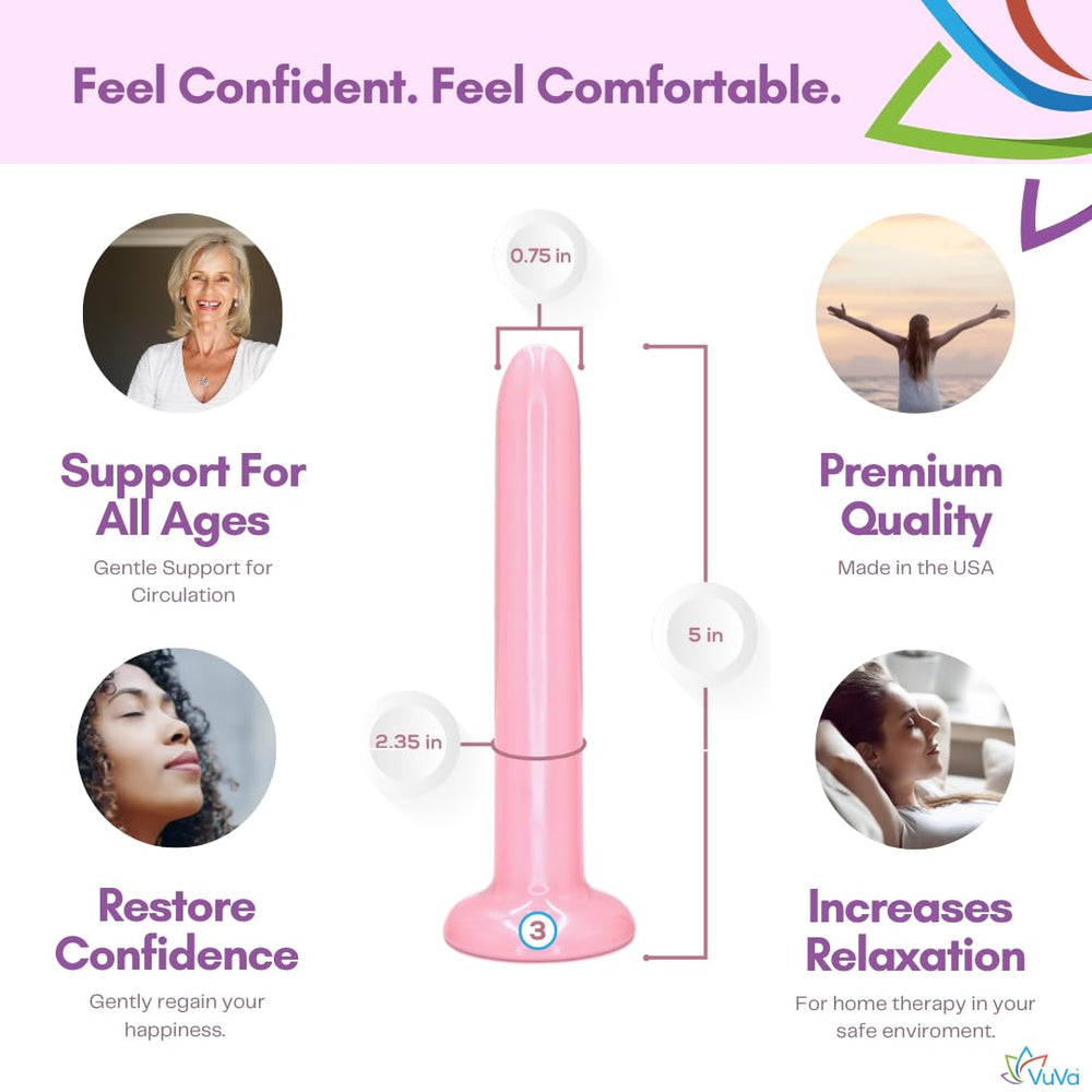 VuVa BPA free materials highlighted on set components for safe, comfortable use