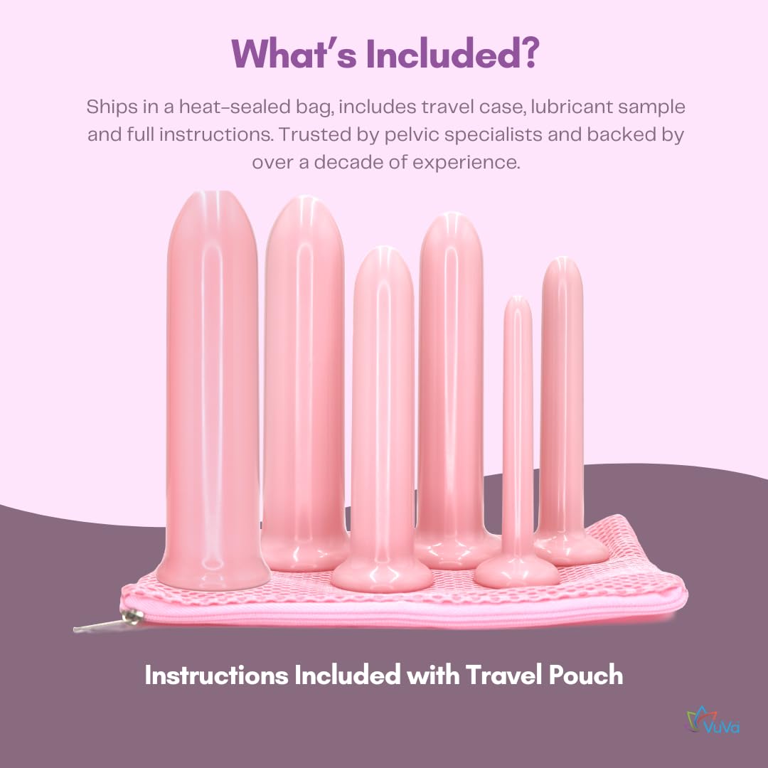 VuVa six piece set in travel pouch for discreet use on the go