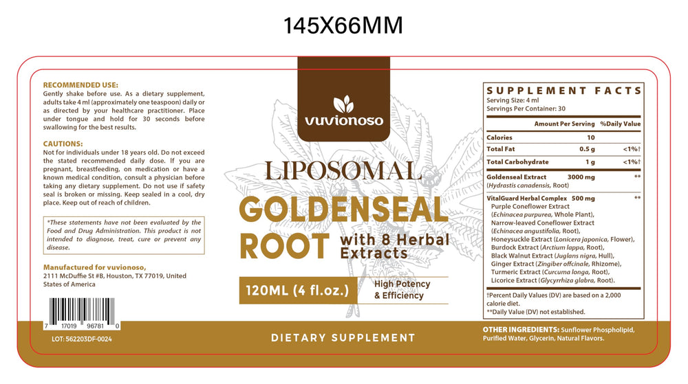 Close-up label showing 100% all-natural ingredients