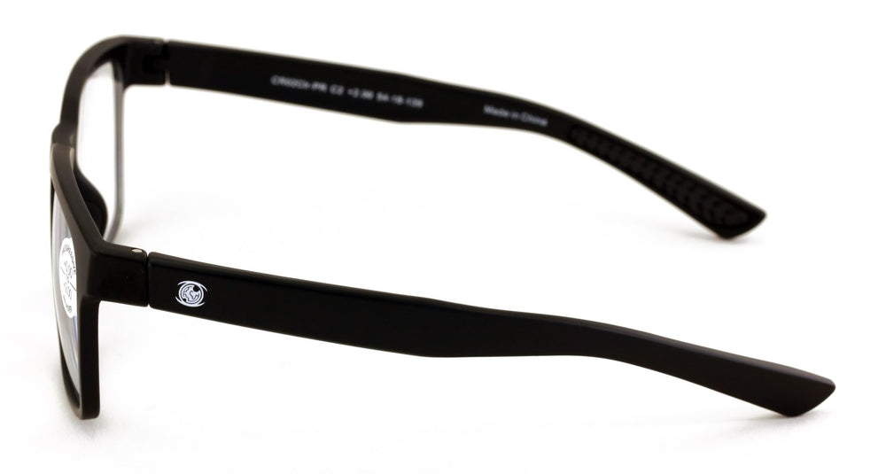 V.W.E. crystal-clear upper lens for distance vision with bottom magnification for reading.