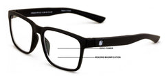 V.W.E. rectangle-frame side profile showing modern lightweight design for all-day wear.