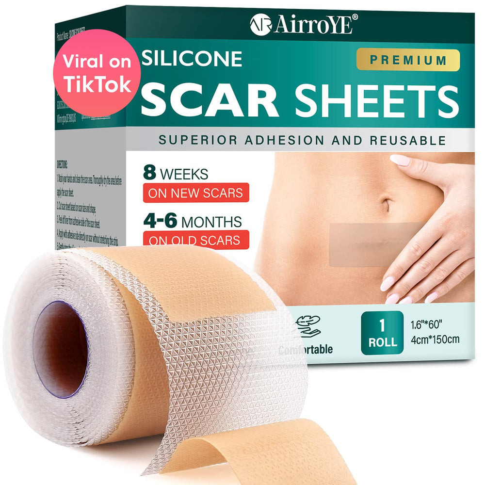 Vxoyo cinta silicona para cicatrices rollo 16x60: suaviza la textura de la piel.