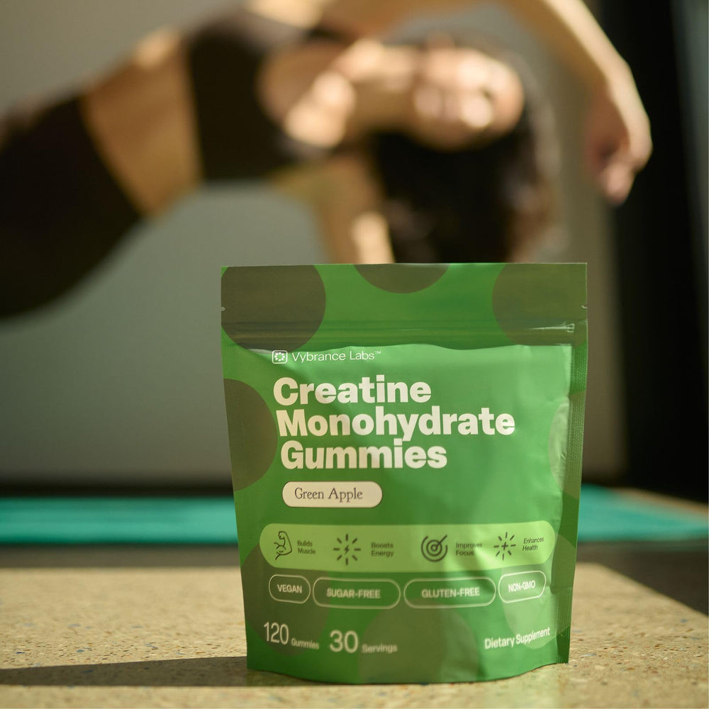 VYBRANCE LABS Creapure gummies bottle with secure seal