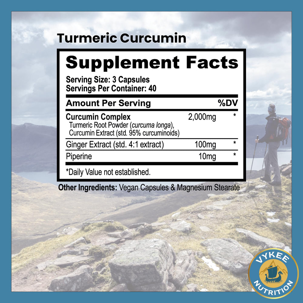 Vykee turmeric capsules ready for everyday use and joint mobility