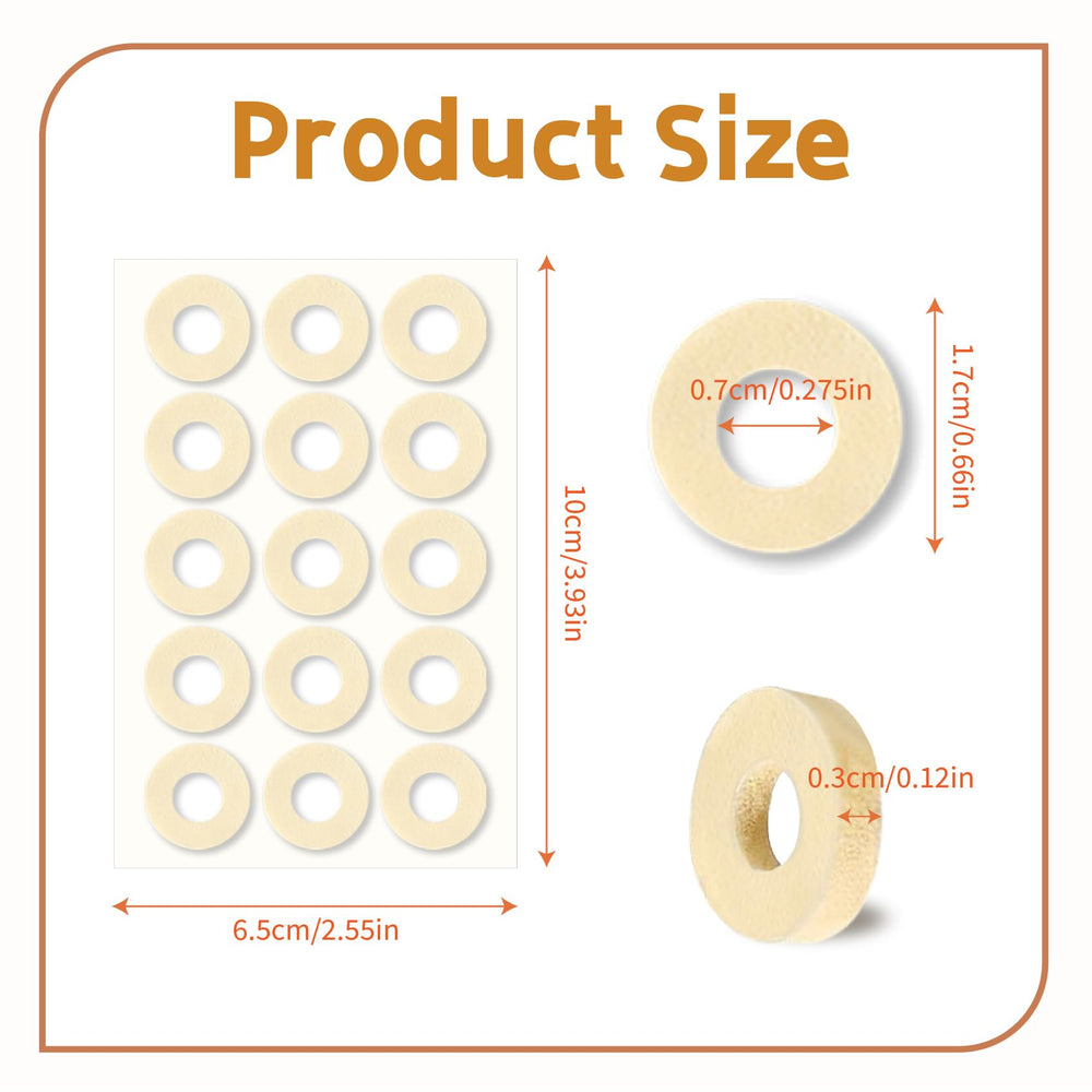 VYNFLICK corn pads hollow center design relieves toe pressure.