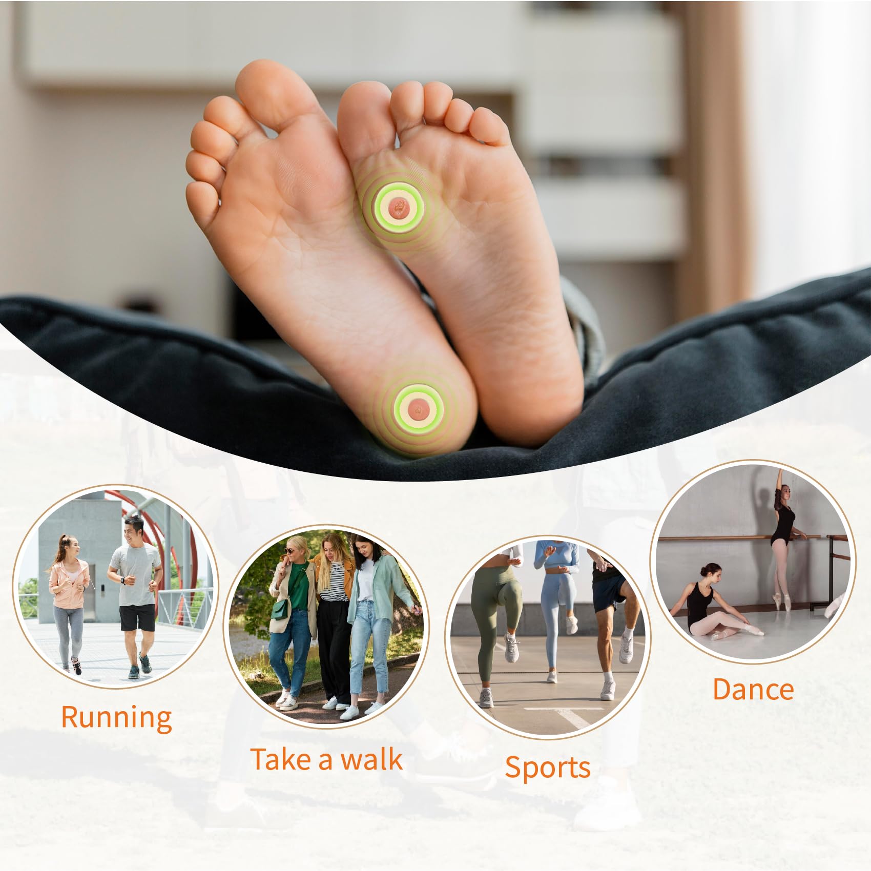 VYNFLICK corn pads inside shoes reduce rubbing and blisters.