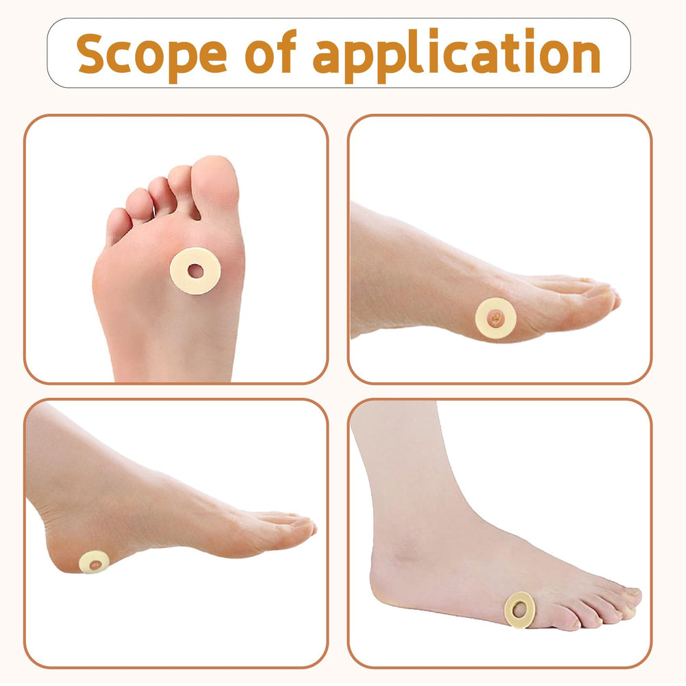 VYNFLICK corn pads self-adhesive stay in place under socks.