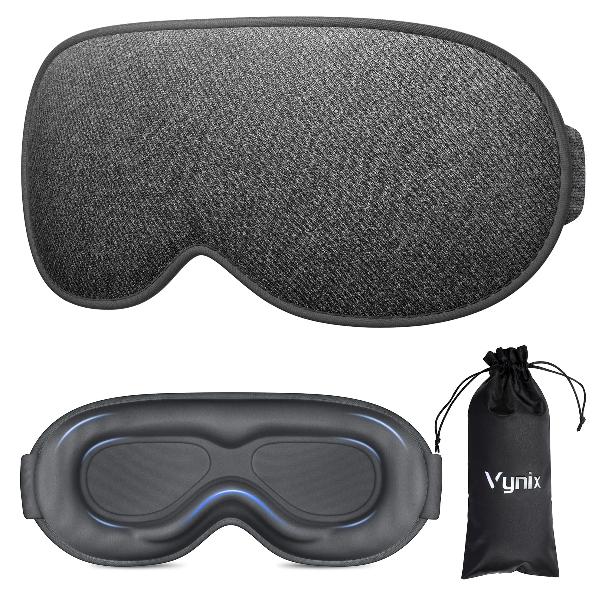 Antifaz Vynix para dormir bloquea la luz; ideal para descansar profundo en casa o al viajar.