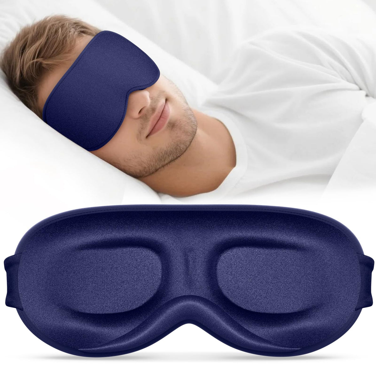 Vynix máscara oscurecimiento total en frente para dormir profundo.