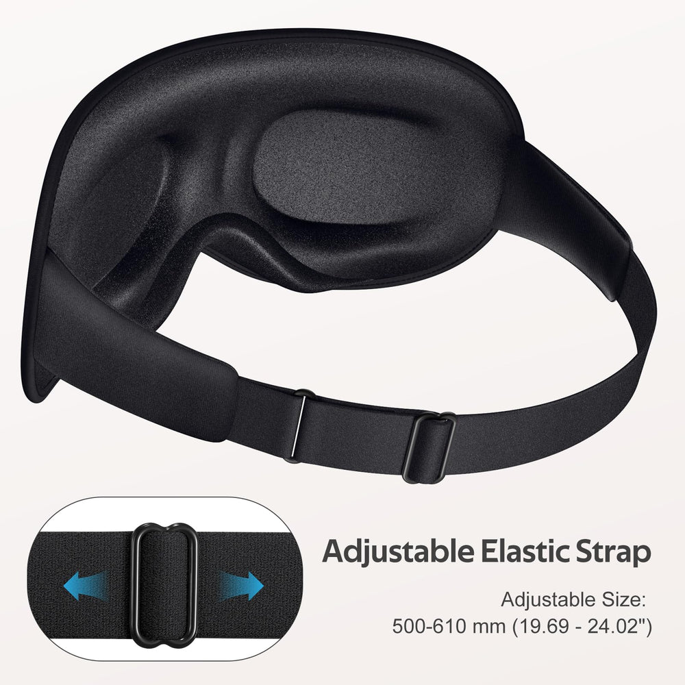 Vynix Sleep Mask adjustable strap fits most head sizes