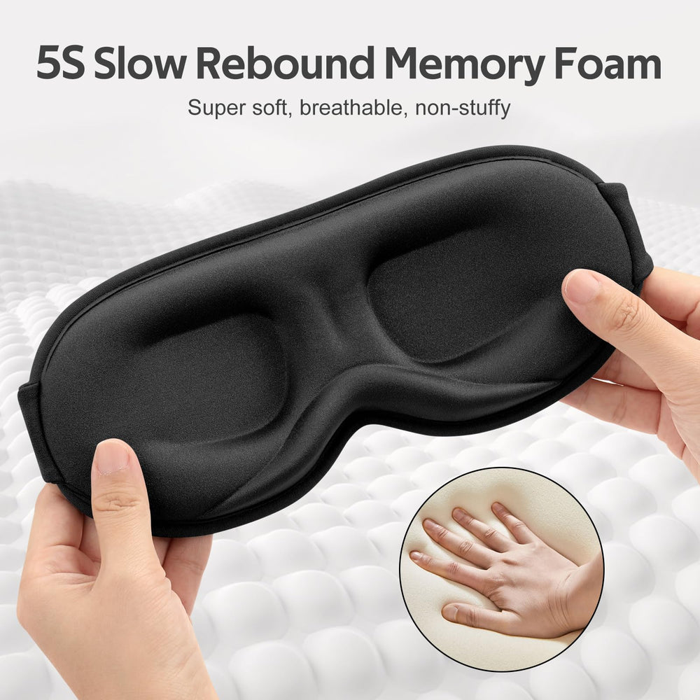 Vynix Sleep Mask memory foam feels breathable and comfortable all night