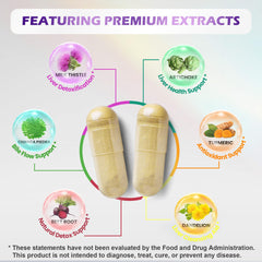 VYNTIS liver cleanse label view with key ingredients listed.