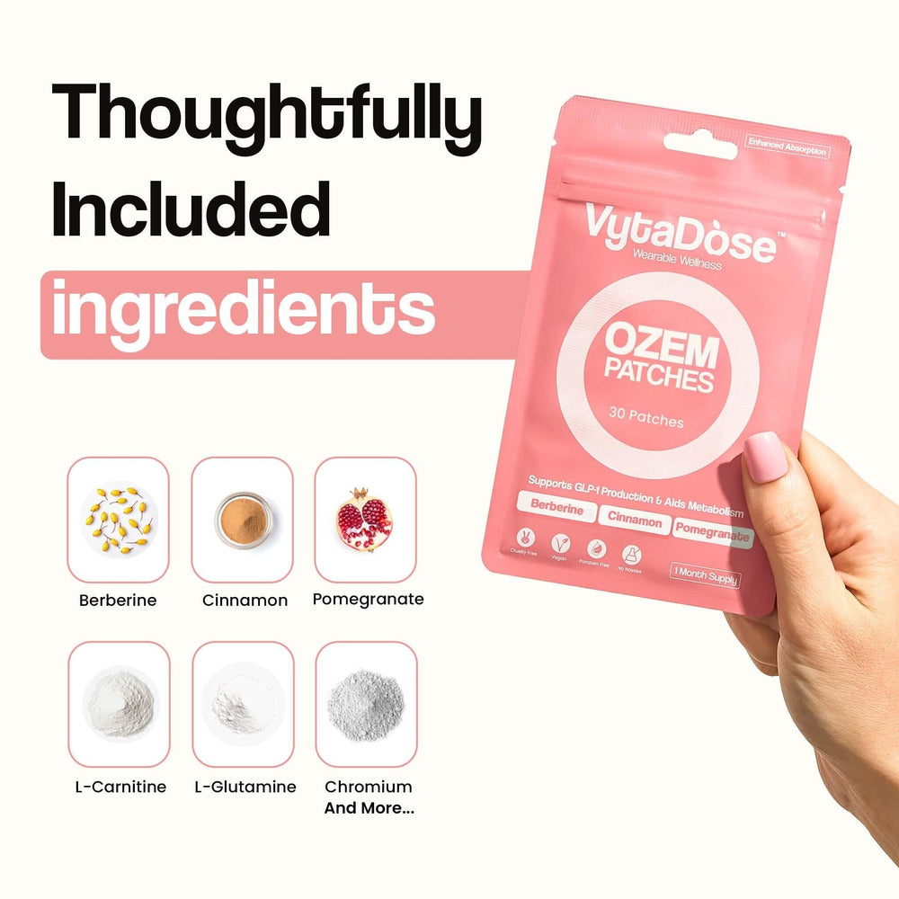 Vytadose Ozempatch berberine ingredient emphasizes plant-based boost for daily use.