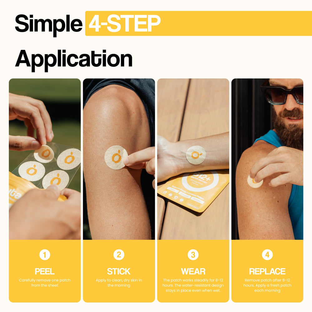 Vytadose patch skin-safe material emphasizes latex-free design.