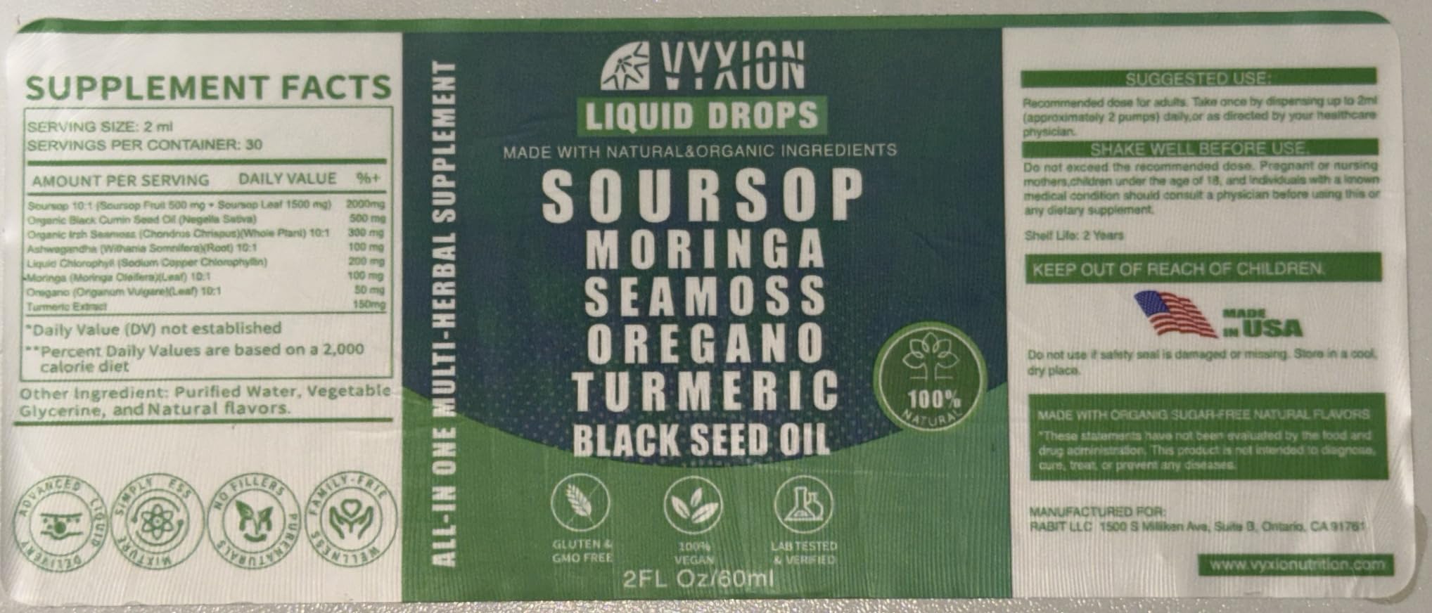 Vyxion Soursop Drops daily-use action demonstrates easy supplementation