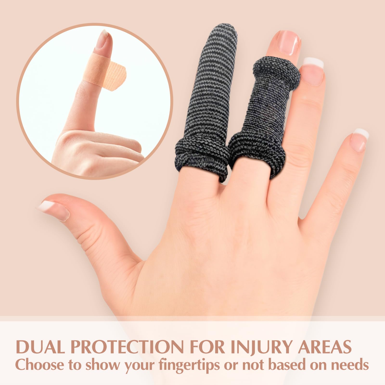 VZVOO finger-bandages in use during cooking and gardening