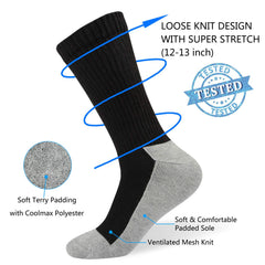 Well Knitting Diabetic Socks with non-binding cuff for easy daily wear in black.