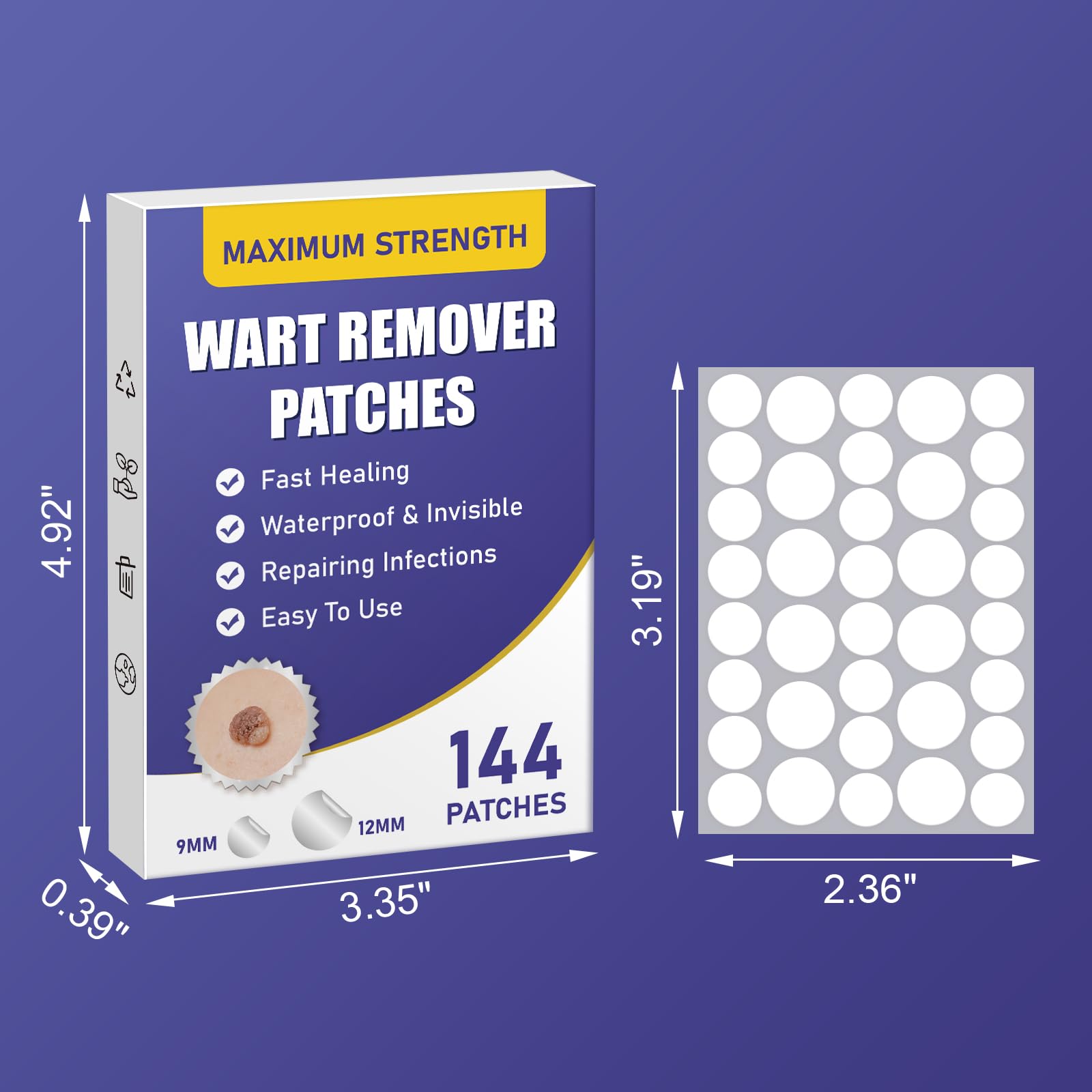 WABRINY 144 patches included for long-term use