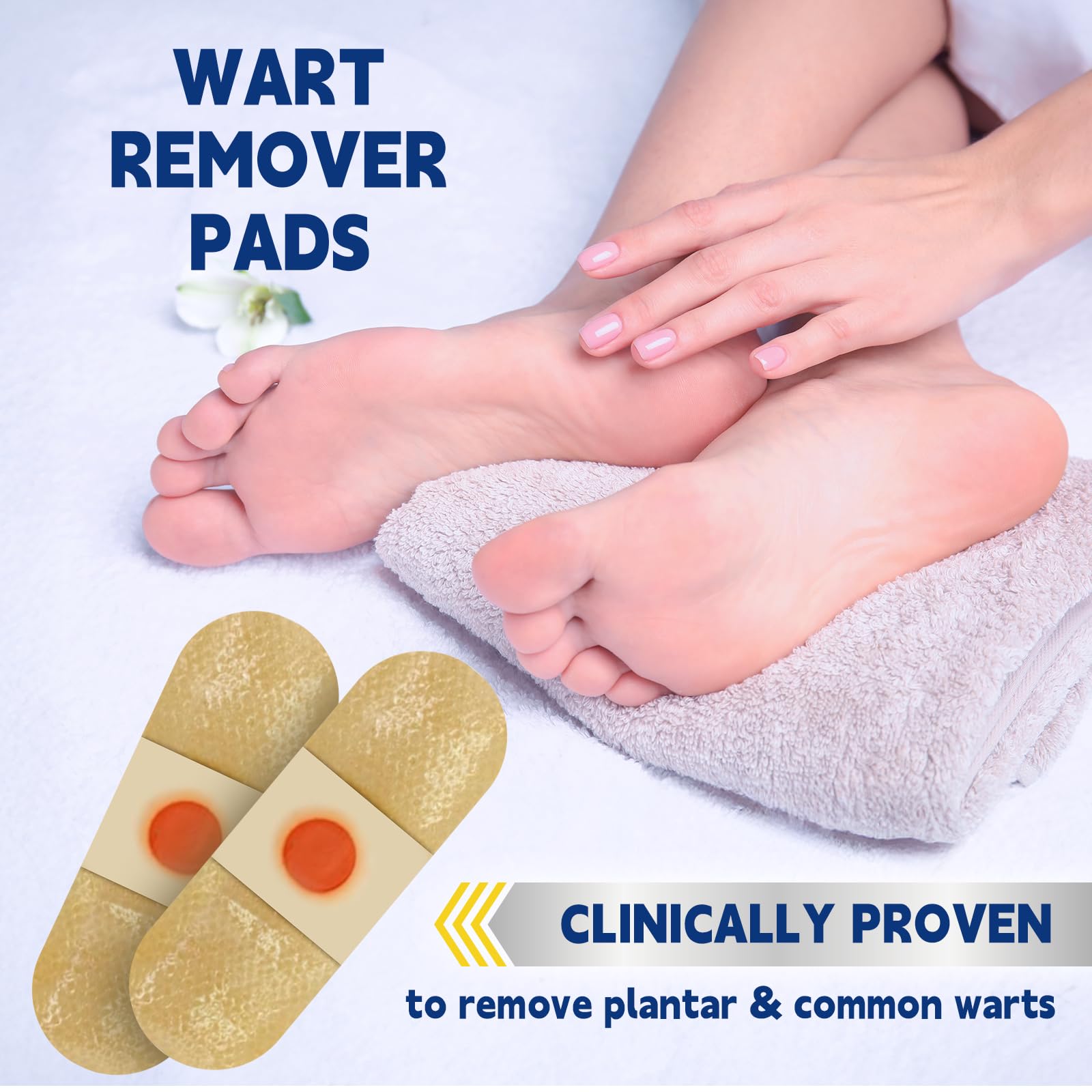 WABRINY Wart Remover Pad being applied to a wart in one step.