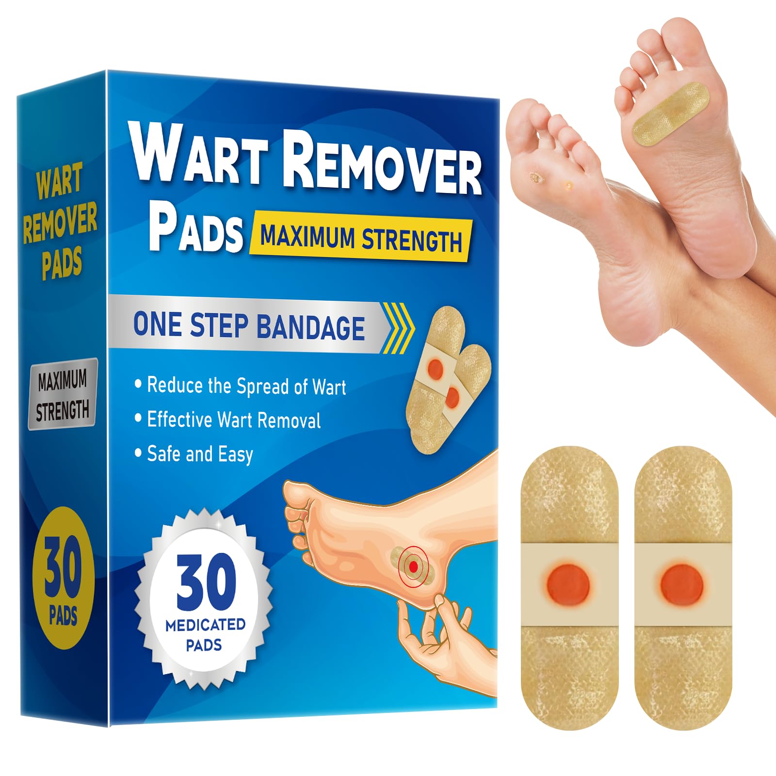 WABRINY Wart Remover Pad medicated patch ready for daily use.