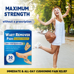 WABRINY Wart Remover Pad on a finger demonstrating easy application.