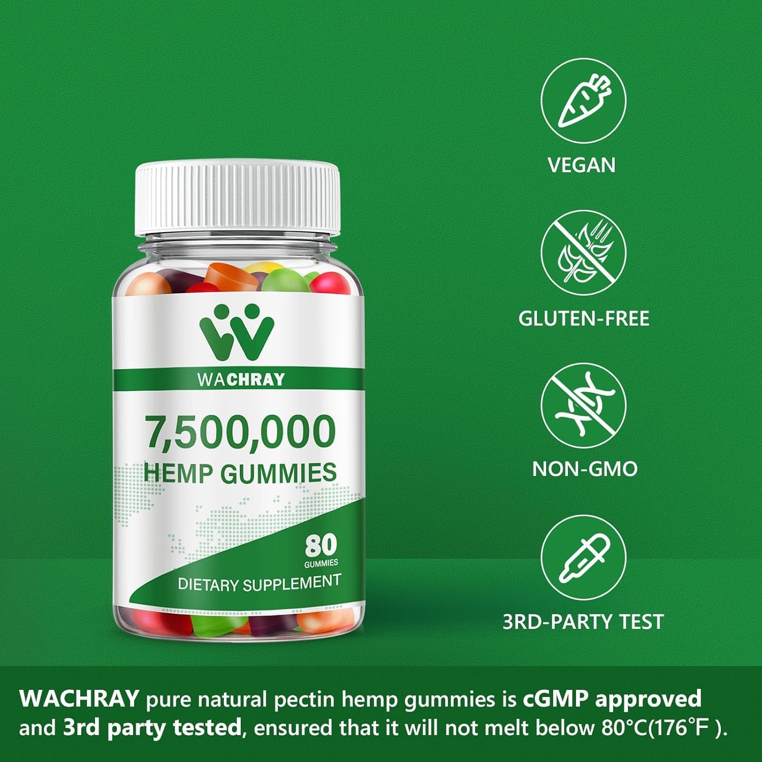 Nighttime routine with Wachray gummies for restful moments.