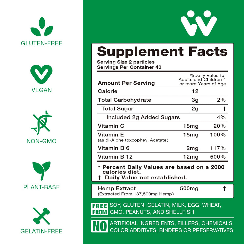 WACHRAY Nutrition gluten-free GMO-free badge on label.