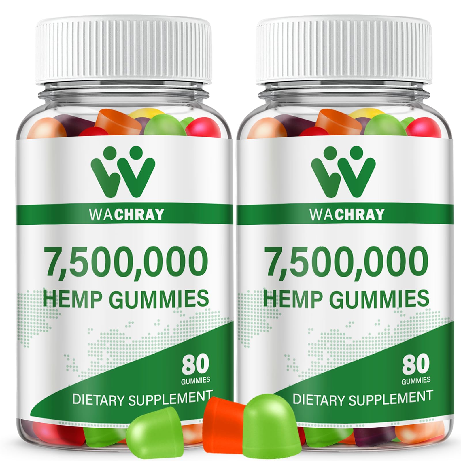 WACHRAY premium hemp gummies in a sleep bottle for nightly support.