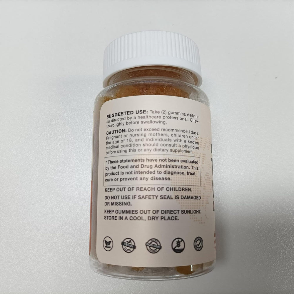 WACHRAY turmeric-curcumin gummies kid-friendly bottle on countertop.