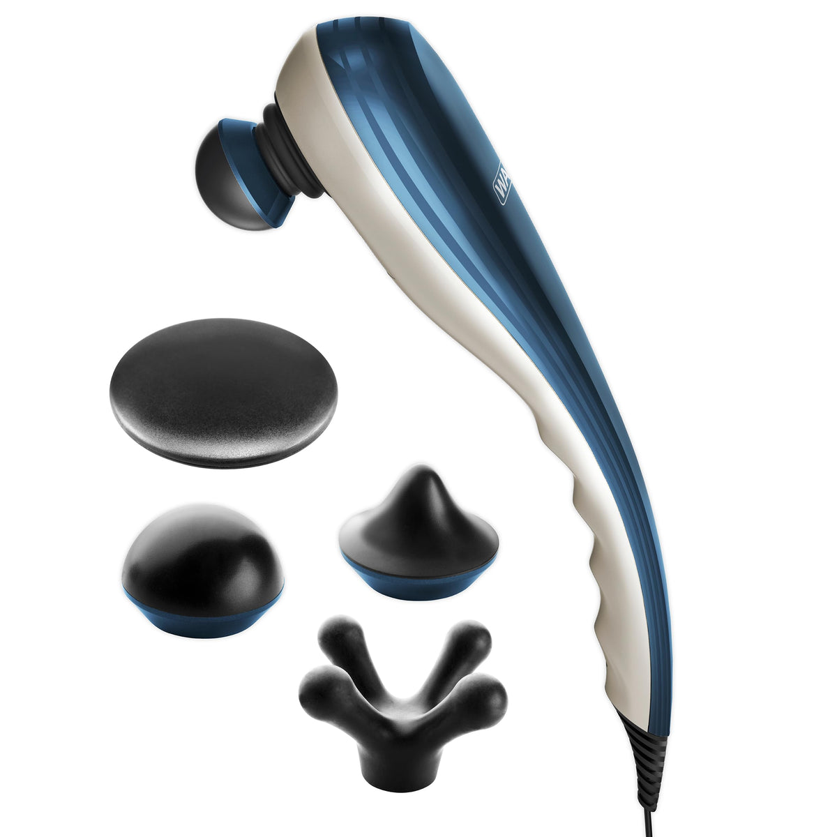 Wahl Deep Tissue Massager setup, ergonomic grip for easy home therapy sessions