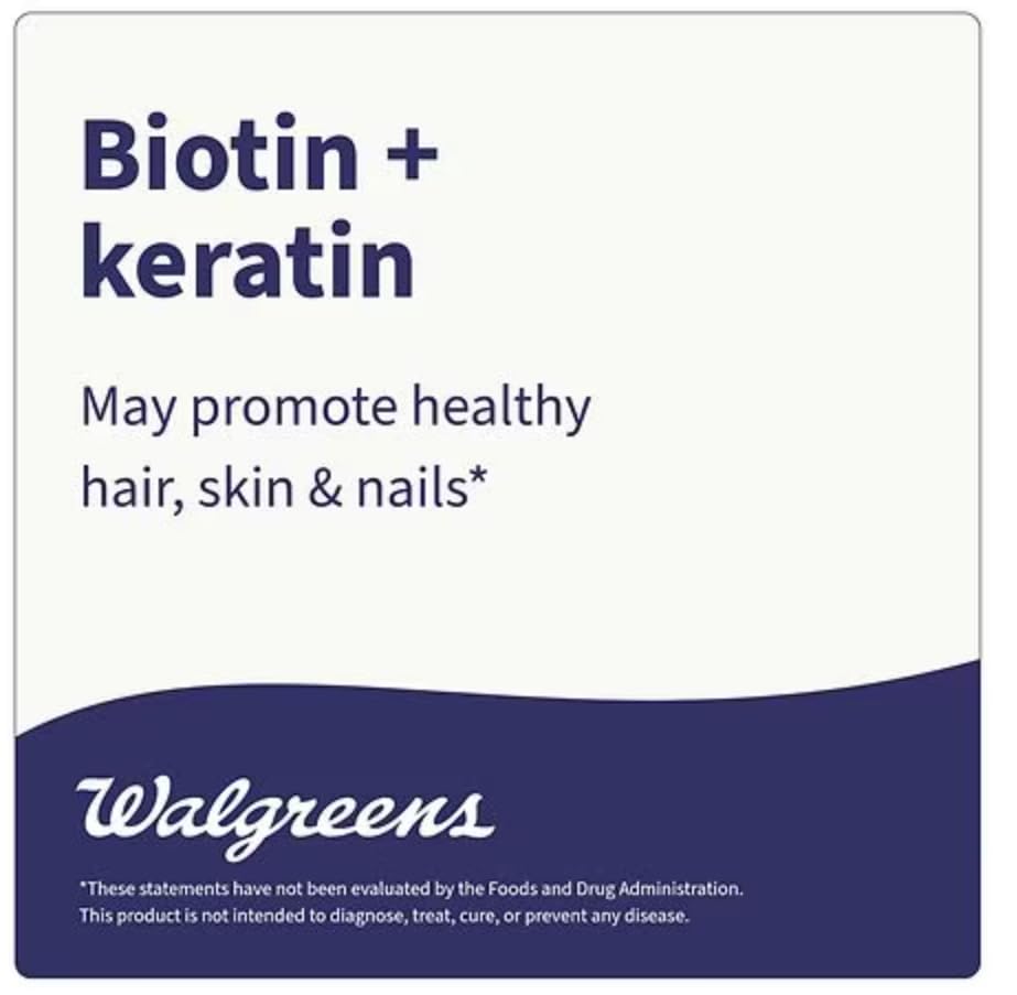 Walgreens Biotin + Keratin promoting hair strength and shine