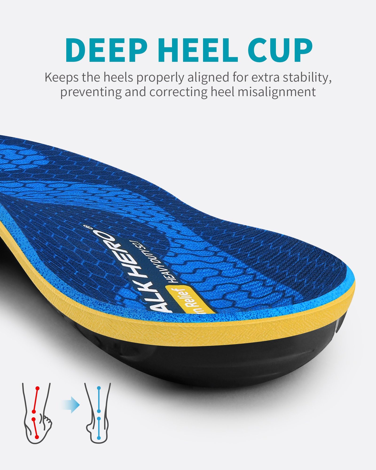 WalkHero 12-size range ensures a snug, biomechanical fit across shoes.
