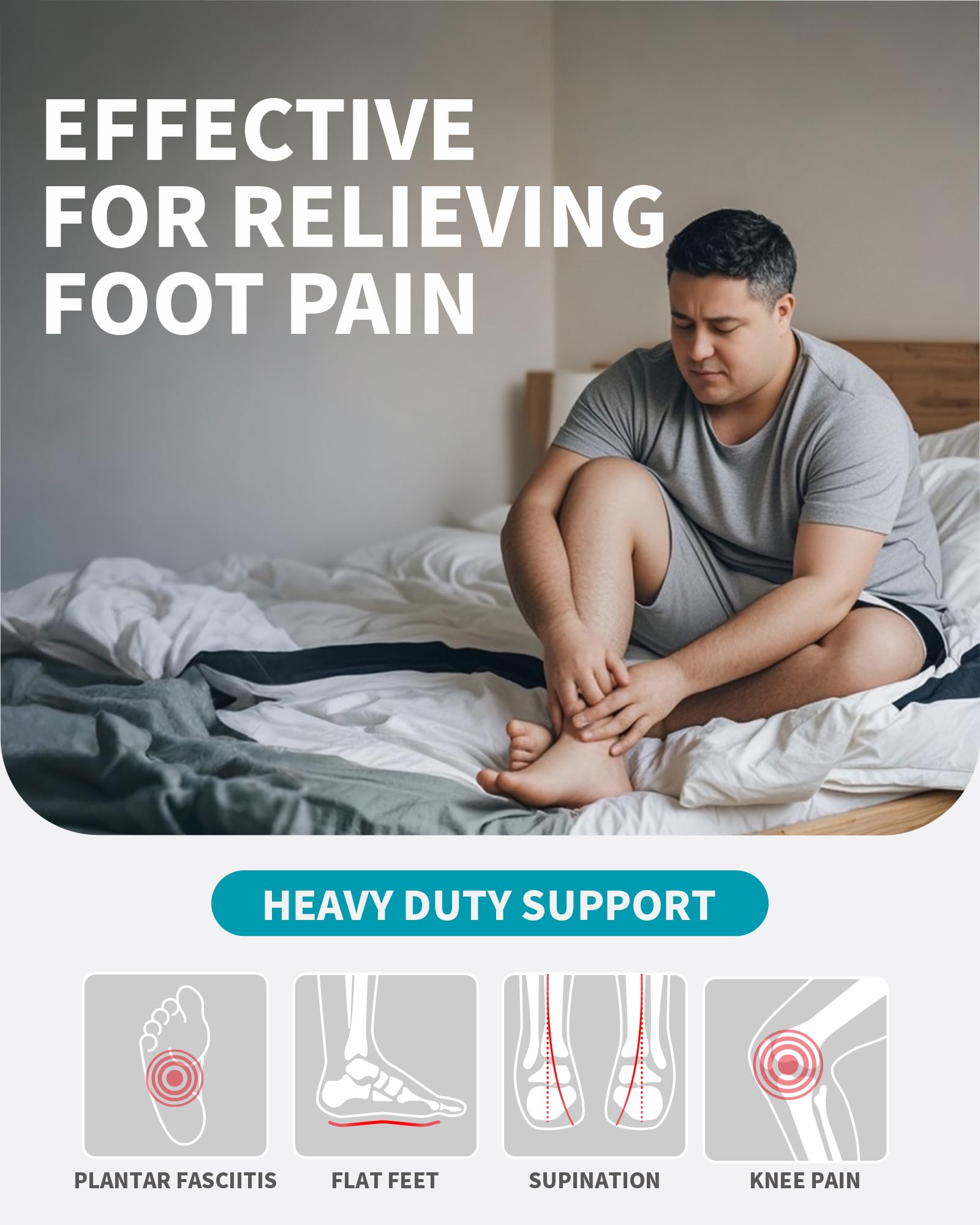 WalkHero biomechanical heel-to-toe design aligns feet during movement.