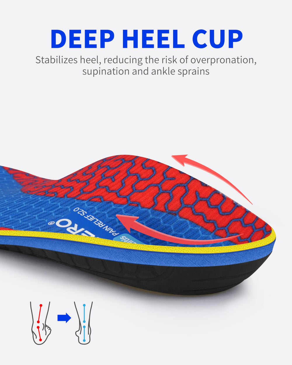 WalkHero breathable foam and EVA layers keep feet cool during activity