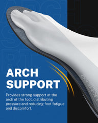 WalkHero breathable foam promotes airflow and dryness during long walks.