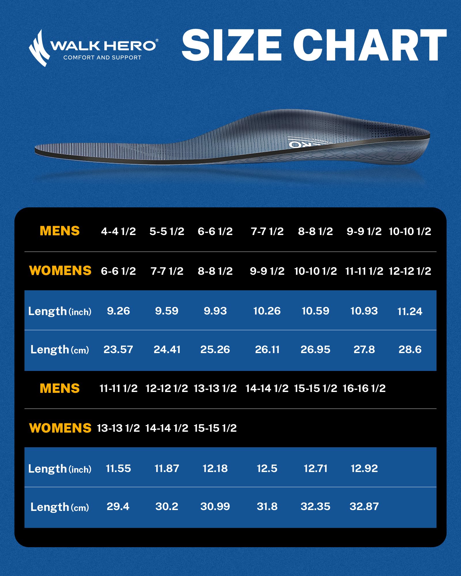 WalkHero customer service helps with sizing and after purchase questions.