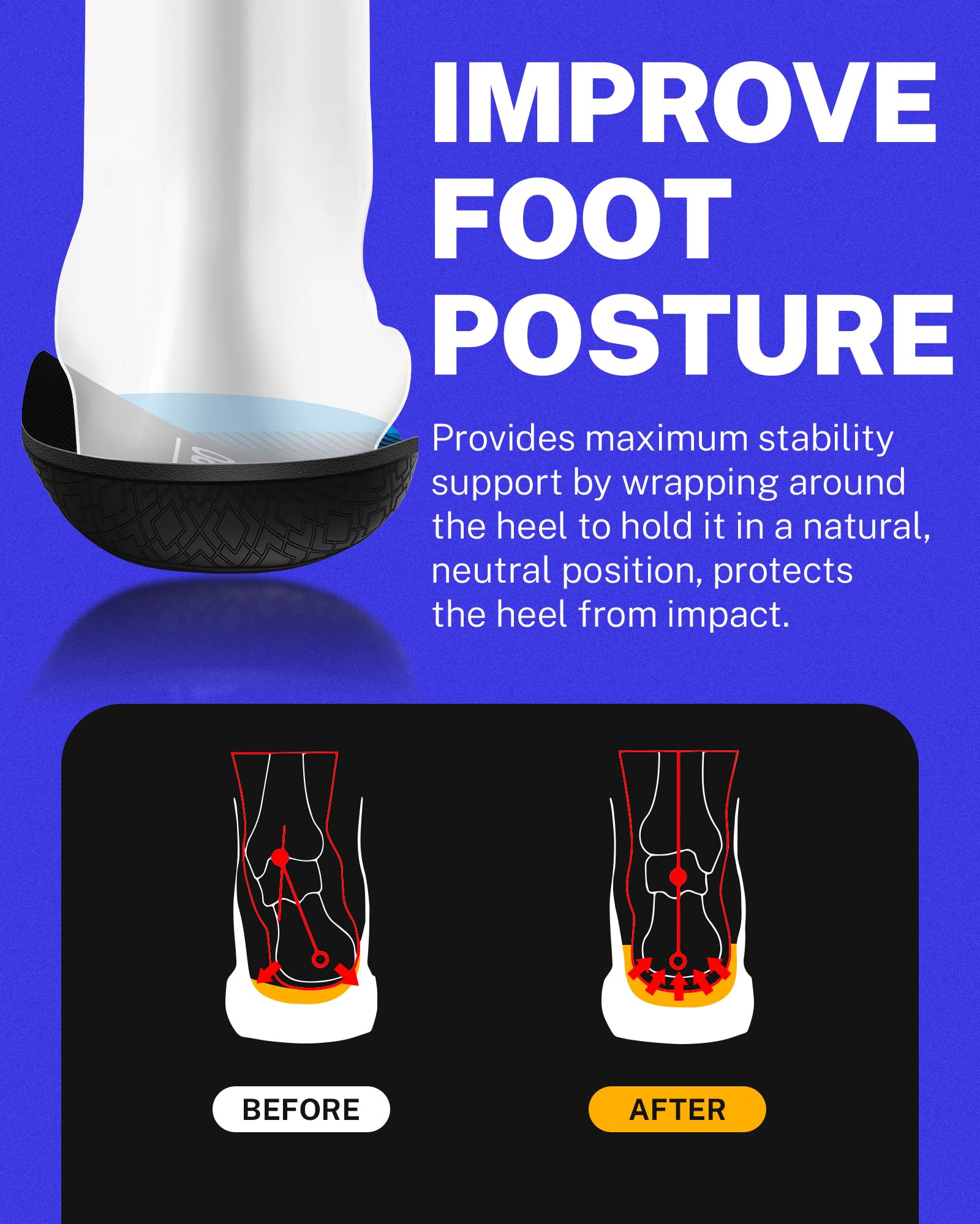 WalkHero daily-wear insoles provide energy for long days in blue