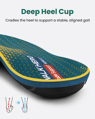 WalkHero full-length EVA foam footbed enhances comfort and energy return.
