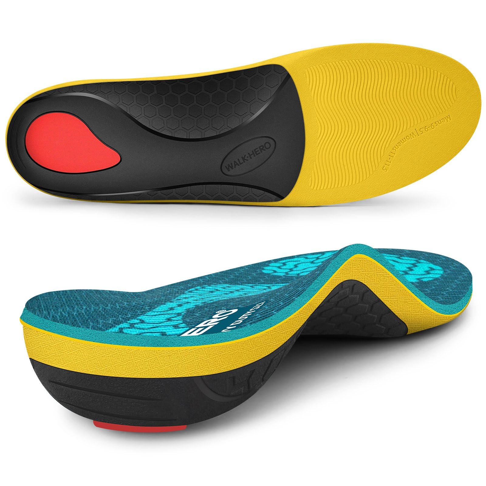 WalkHero heavy-duty arch-support insole for all-day stability